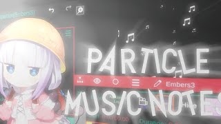 How to add particle music notes | node video tutorial