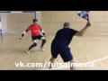 Тренировка вратарей в Барсе - футзал мини-футбол futsal skills goal tricks