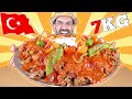 تحدي اسكندر كباب التركي اشهر والذ اكلة في تركيا وبوزن ٧ كيلو Turkish Iskender Kebap Challenge 7kg 