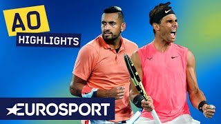 Rafael Nadal vs Nick Kyrgios Highlights | Australian Open 2020 Round 4 | Eurosport