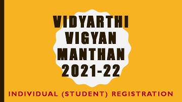 VVM 2021-22 Individual (Student) registration || Vigyan Bharati Jharkhand
