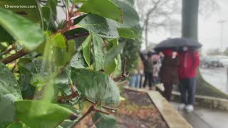 Military Circle Mall clinic sees hundreds of people lined up in rain, snow for COVID-19 tests