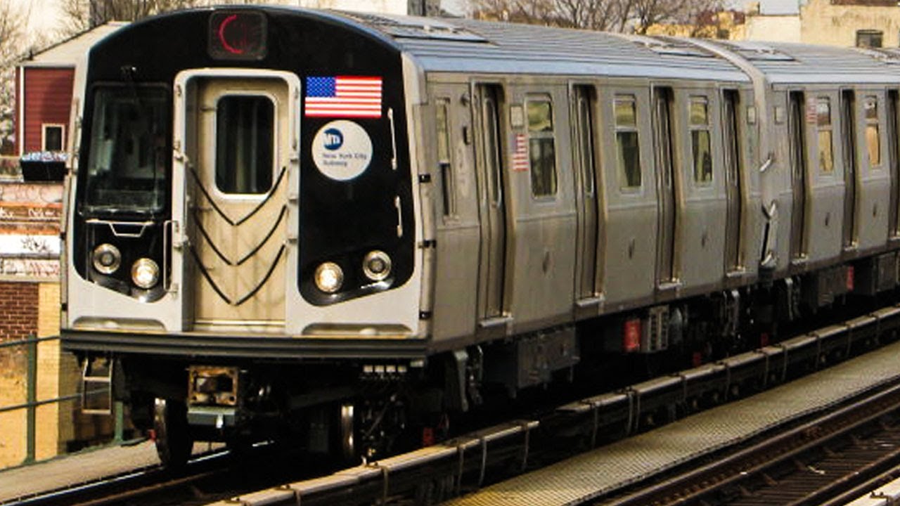 R160A car New York City subway line M Alstom train - YouTube