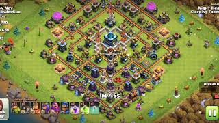 Easy Loot Townhall 13 Snipe with Super Goblin Invisibility Spell Jump Spell