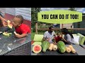 BLACK FAMILY GARDENERS: Watch us plant and harvest our garden