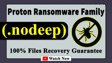 || SOLVED ✅🔘|| NoDeep (.nodeep) Proton family ransomware virus - removal and decryption