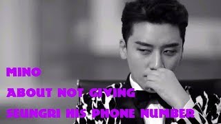 Mino about not giving Seungri his phone number Resimi