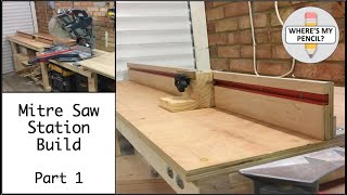 In this video I build a simple mitre saw station with fence for my new Bosch Glide Mitre Saw. The saw station uses two simple 