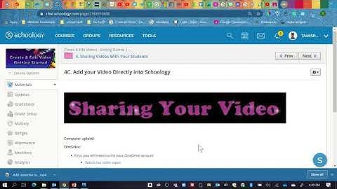 How To Upload a Video Directly into Schoology