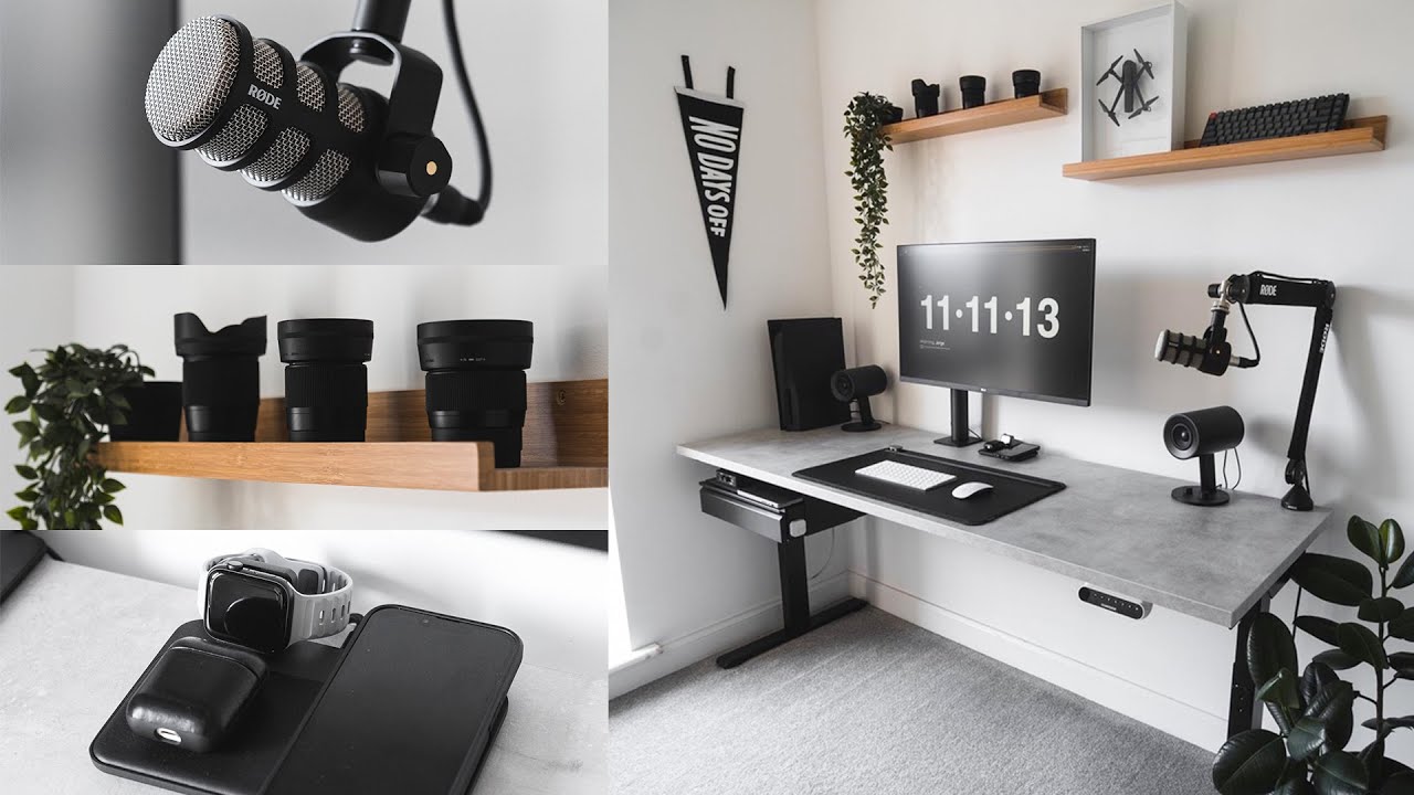 My Clean & Minimal Desk/Home Office - 2022 Setup Tour 