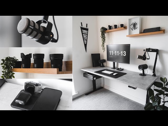 My Clean & Minimal Desk/Home Office - 2022 Setup Tour 