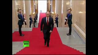 Vladimir Putin entering the Grand Kremlin Palace
