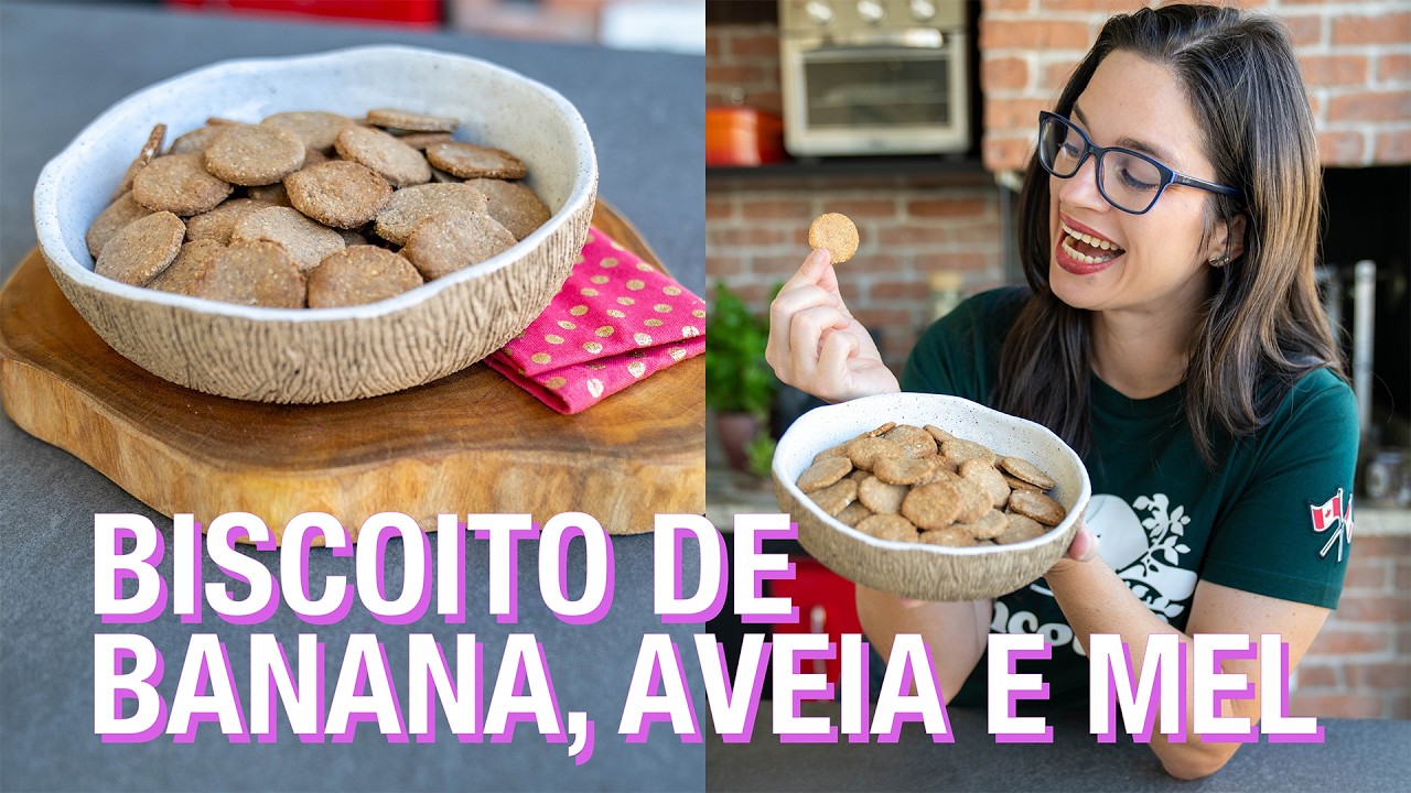 Biscoito de Banana com Aveia e Mel (Receita Fácil, Saudável e Crocante)