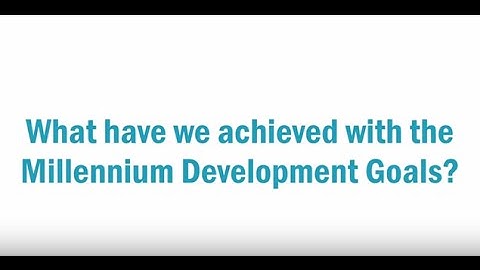 What have we achieved with the Millennium Development Goals?
