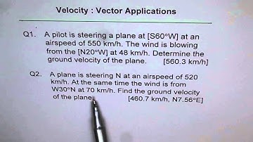Velocity of Plane Vector Application Q1 Q2
