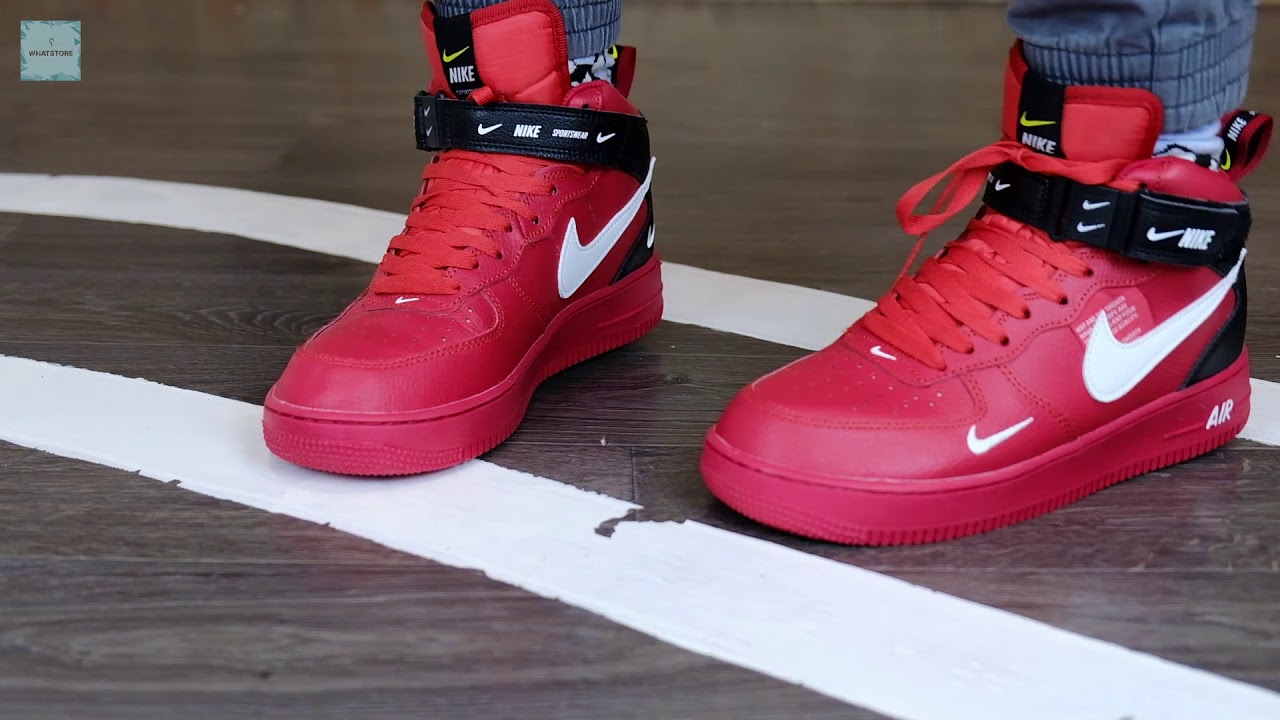 nike air force 1 lv8 mid red