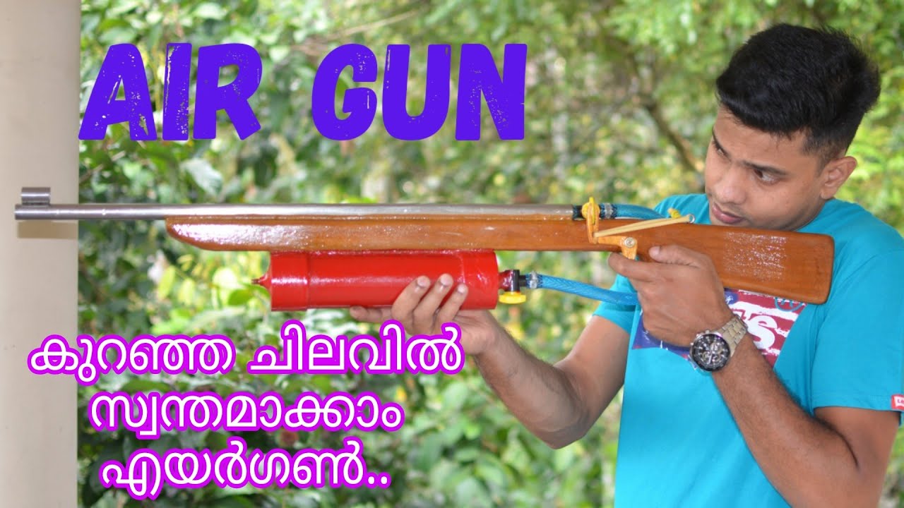 How To Make A Powerful Air Gun Homemade Gun Diy Malayalam Techno
