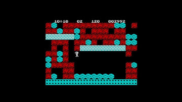 Boulder Dash I (1984) 128k AY music version Walkthrough + Review, ZX Spectrum