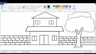 House   Drawing 🏡 ms panti house drawing  step by step 🏠 house scenery Drawing Ghar ka chitra easy 🏠