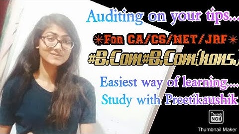 Auditing (Part 7) For [CA/ CS /NET/JRF] [(Location of errors and Detection of Frauds)]