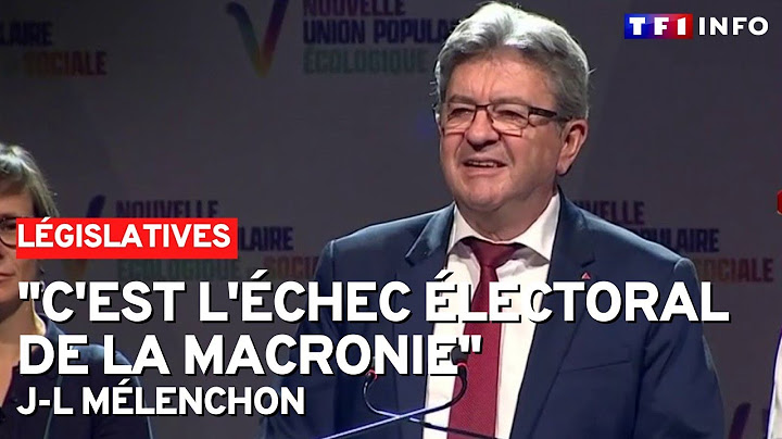 Jean-Luc Mélenchon s'exprime sur les résultats des législatives