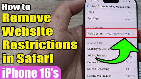 How to Remove Website Restrictions in Safari 🛑 iPhone 16/16 Pro Max/iOS 18