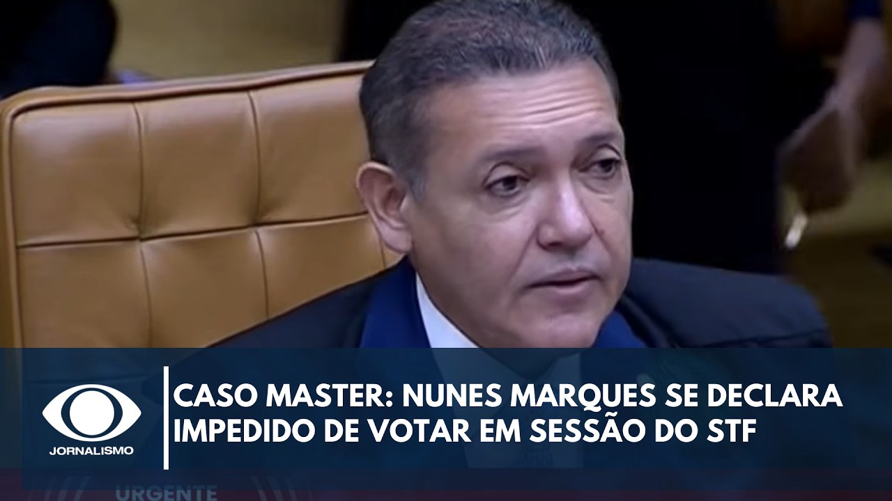 Caso Master: Nunes Marques se declara impedido de votar em sessão do STF
