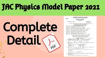 Download JAC Physics Model Paper !! JAC Model Paper for Class 12th Released !!#JAC_Model_Paper
