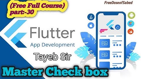 Flutter Bangla tutorial part:-30 || Master CheckBox List & CheckBox Group - Toggle Single & Multiple