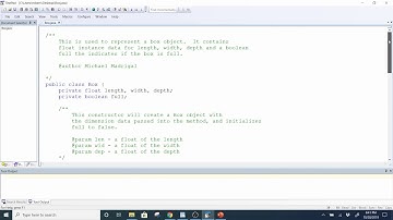 Java 1, Fall 2019 - Chapter 4 Javadoc example