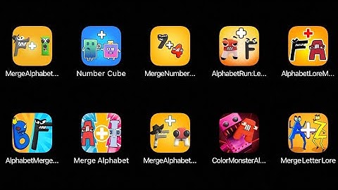 Merge Alphabet Lore Run, Merge NUMBERBLOCKS, Number Lore, Alphabet Run, Alphabet Lore, Merge Letters
