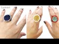 【DIY】How to make beads button ring * Tutorial *　ビーズステッチ【DIY】ビーズボタンリングの作り方　串珠【DIY】串珠珠扣指环的制作方法