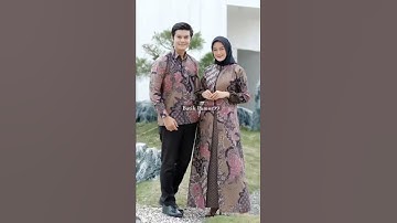 Thumbnail of Baju couple batik keluarga pasangan suami istri lamaran kondangan gamis kemeja terbaru modern 2022