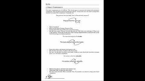 Sentence Diagramming 101–Ch 2D2: Word Function (Object Complements)