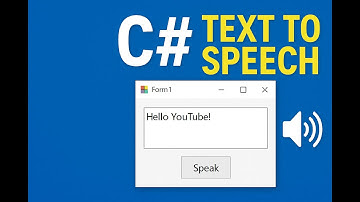 C# Text to Speech in (WinForms Tutorial)