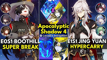 E0S1 Boothill Super Break & E1S1 Jing Yuan Hyper | Apocalyptic Shadow Floor 4 3 Stars | Honkai