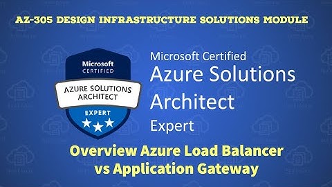 21. AZ-305 - Overview Azure Load Balancer vs Application Gateway