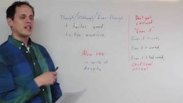 Even though, though and although - English Lessons with inlingua Vancouver