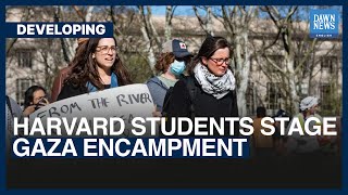 Harvard Students Stage Gaza Encampment | Dawn News English Resimi