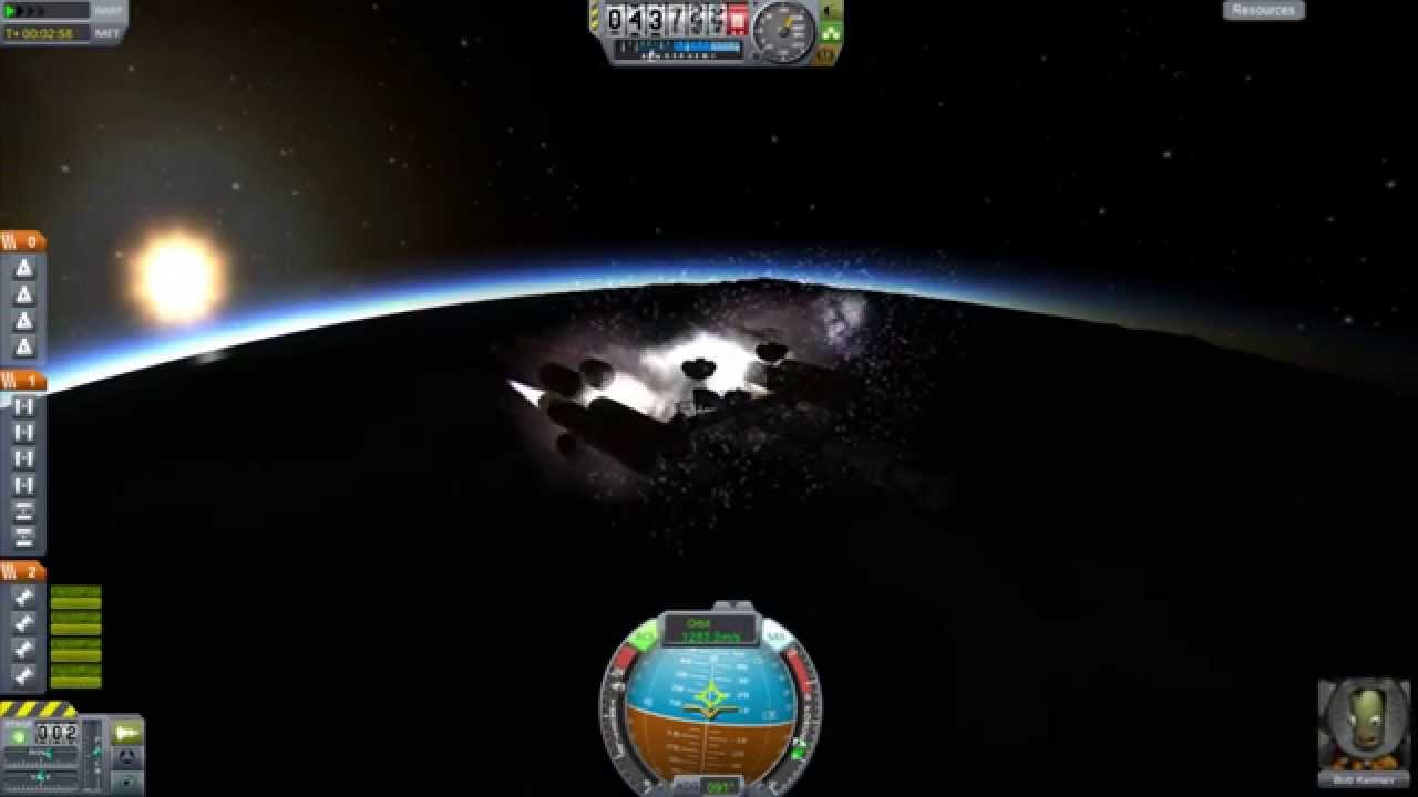 Kerbal Space Program.  Орбитальная станция в один запуск / station in one run