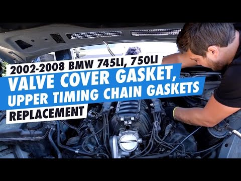 DIY 2002-2008 bmw 745li, 750li valve cover gaskets, upper timing chain gaskets replacement