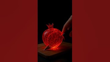 pomegranate Glass Cutting ASMR | Realistic Satisfying Sounds #aiart #asmrsounds #asmr #relaxingsound