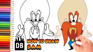 How to Draw Yosemite Sam From Looney Tunes | Step By Step | 4 Kids