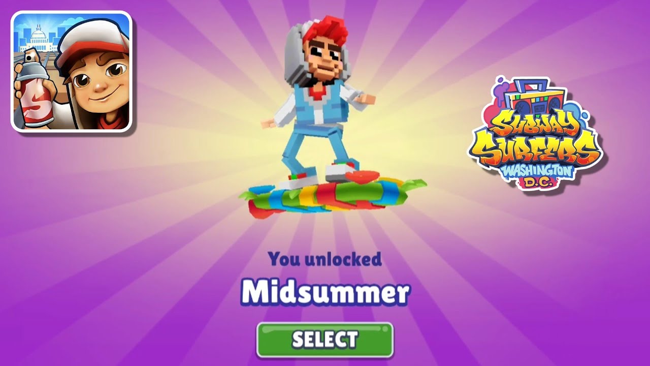 Subway Surfers Washington D. C. 2025 Season Hunt Reward - Midsummer Board with Pixel Jake