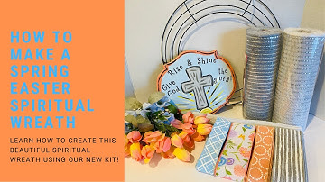 How to Make an Easter Cross Spring Deco Mesh Wreath