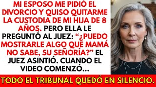 En mi audiencia de divorcio, mi hija mostró un video. Todos quedaron impactados con lo que reveló…