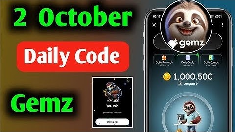 Gemz Daily Cipher  2 October | Gemz Daily Code | Gemz Daily  2 October cipher |Gemz Cipher