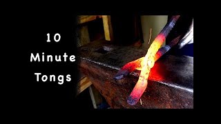 Blacksmithing   Easy Ten Minute Tongs