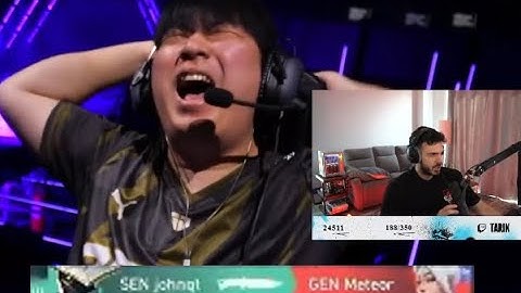 Tarik react on Johnqt Knifing Meteor in VCT - Sen vs GEN