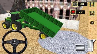 Super Farm Tractor Transport Sand Game | Tractor Race | Tractor Games | Green Tractor 3D screenshot 2